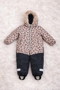 Nowy kombinezon zimowy dziewczęcy 98 92 odblaski panterka cętki Sinsay 