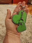 Brelok serce zielony jasny 
