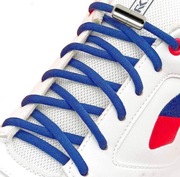 Sznurówki niebieskie bez wiązania ze spinką uniwersalne elastyczne 