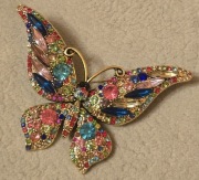 Piękna broszka Motyl Paź Królowej Karnawał przypinka, ozdoba żakietu.