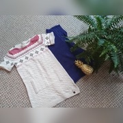 Dwie dziewczęce sweterkowe tuniki