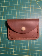 Ręcznie robiony skórzany portfel minimalistyczny – Etui na monety i karty