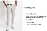 BONPRIX _LZ R8E SPODNIE CHINOSY ECRU _ 46