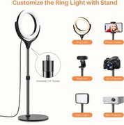 Lampa pierścieniowa Ring do selfie statyw F-537S