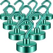 10x Stalowy mocny magnes z hakiem Neodymowy 1,4 kg uchwyt magnetyczny