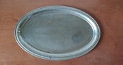 Taca / tacka / patera owalna metalowa | PRL, vintage
