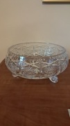 Miska, patera, bomboniera kryształowa idealna Polski Kryształ, PRL Vintage