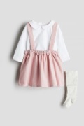 H&M Nowy zestaw dla dziewczynki spódnica, bluzka, rajstopy r. 68 / 4-6 m