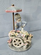 Figurka porcelanowa vintage kwiaciarka 