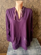 fioletowa bluza z kapturem xl 48/50