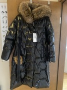 LIZA BRUCE PŁASZCZ DAMSKI PUCHOWY. KAPTUR Z OBSZYCIEM LISA