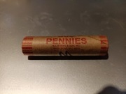 rolka bankowe 1 cent pszeniczny z lat 1909-1958 nieotwierane