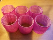 Wałki na rzep duże 6 cm średnica i klipsy - 6 sztuk