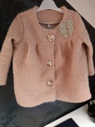 Płaszczyk dla dziewczynki brudny róż 92 