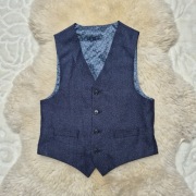Kamizelka garniturowa dla chlopca na 140 cm  Granatowa 