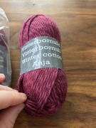 Włóczka 35% wełny, 200g, 4 nowe motki