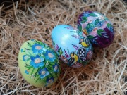 Pisanki ręcznie malowane (kurze). Pisanka wielkanocna. Ozdoba. Prezent 