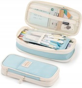 DUŻY PIÓRNIK WIELOFUNKCYJNY SZKOLNY SASZETKA SKŁADANY JASNONIEBIESKI ANGOO