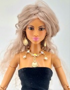 Zestaw biżuterii dla lalek Barbie tęczowa syrenka