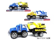 auto laweta z koparką + GRATIS