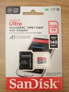 Karta SanDisk Ultra  microSDXC UHS-I 128GB 140MB/s + Adapter SD