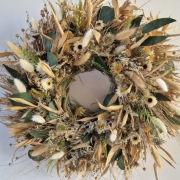 Wianek na drzwi dekoracja ozdoba prezent susz boho 