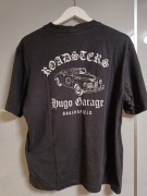 boss Hugo blue t-shirt męski nadruk rozmiar S M czarny gta mafia