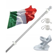 Zestaw masztów flagowych 150 cm z uchwytem ściennym + flagą Włoską GRATIS