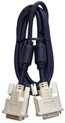 Kabel DVI-D na DVI-D 1,8m czarny z ferrytami przeciwzakłóceniowymi