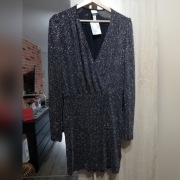 Sukienka brokatowa kopertowa h&m ub do karmienia s
