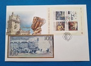 Koperta numizmatyczna z banknotem Portugalia