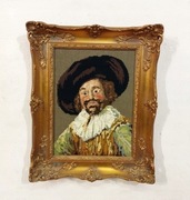 GOBELIN W PIĘKNEJ ZŁOTEJ RAMIE DREWNIANEJ 54x44cm