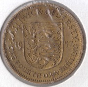 JERSEY, 1/4 szylinga 1957, KM# 22, XF