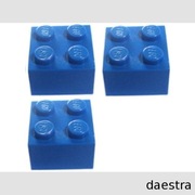 LEGO 3003 KLOCEK 2 x 2 niebieski - 3 szt