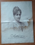 Stefania Klotylda Coburg księżniczka belgijska litografia 1890 rok