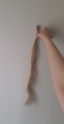 Włosy na ringi pasemka blond 9 sztuk 60cm