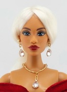 Zestaw biżuterii dla lalek Barbie jasnoliliowe łezki