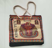 Płócienna duża torba zapinana na suwak Egipt pamiątka z Egiptu nowa