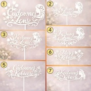 Topper na bukiet, box   – Dzień Kobiet 7 wzorów, 27 kolorów do wyboru