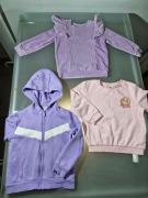 Zestaw 3 szt. Bluzy Dziewczęce Markowe  Rozmiar 98-104 