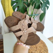 Klapki kapcie 38 comfort anatomical inner sole skórzane skóra 