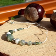 Bransoletka na nici Agat drzewny i mszysty 