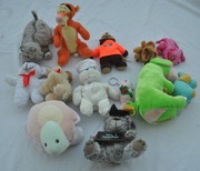 13 pluszaków maskotek piesek tygrysek miś żółw królik i inne