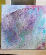 A.Maj. obraz 50x50cm pouring Wybrzeże zachodnie