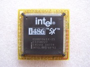 Bardzo stary procesor porcelanowy Intel i486 SX model KU80486SX-40  z 1989r