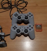 2 x dualschock PlayStation1 + karta pamięci