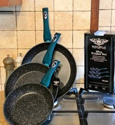 Zestaw 3 patelni Ceramiczno-Marmurowych BELLA ROSA