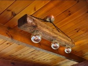 LAMPA wisząca stare drewno stara belka