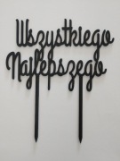 Topper na tort w druku 3d traktor wszystkiego najlepszego 