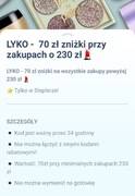 Kupon do LYKO 70zł 